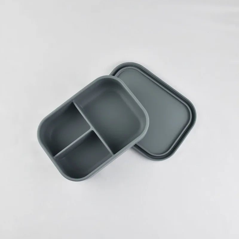 Silicone Food Container Portable Bento Lunch Box Microware