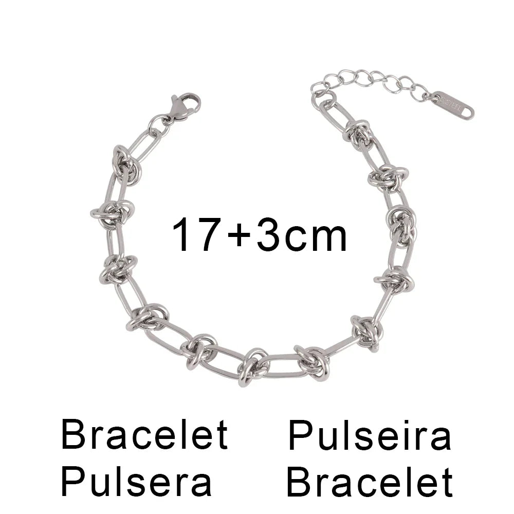 Heart Pendant Stainless Steel Bracelet Women Fashion 316L