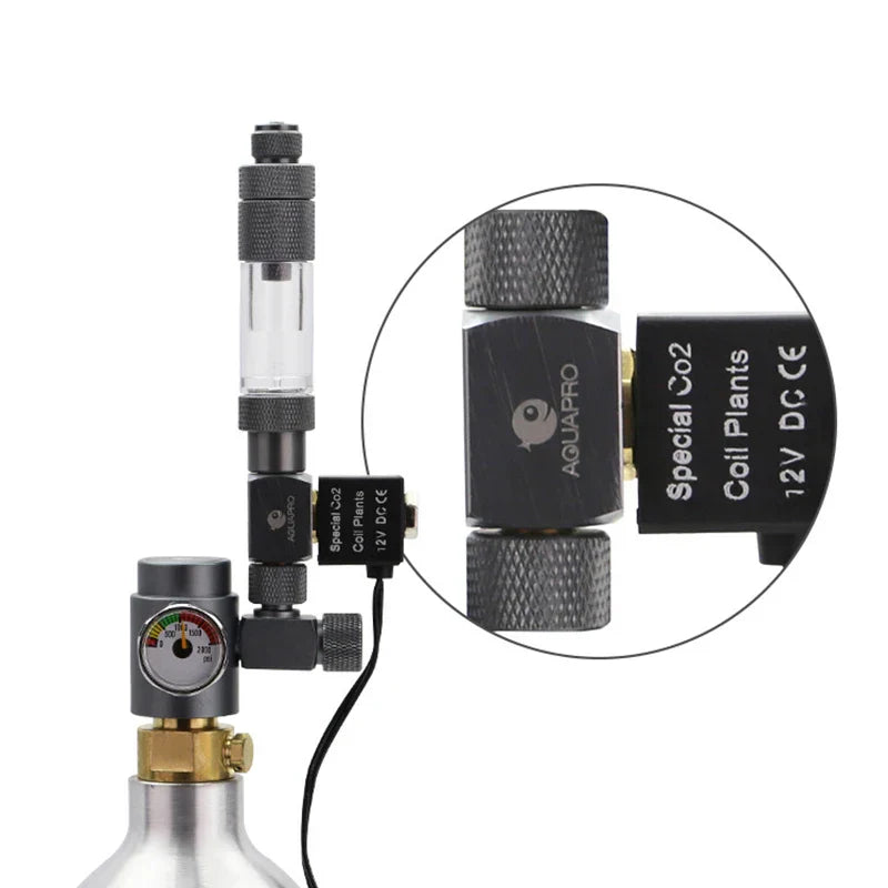 AQUAPRO CO2 Solenoid Valve 12V Pressure Regulator Aquatic