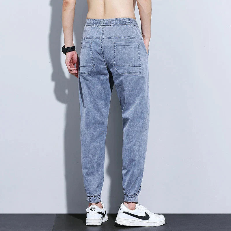 2024 Autumn Men's Jeans Jogger Thin Harem Pants