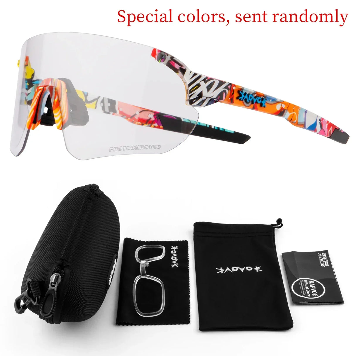 Kapvoe Cycling Glasses Photochromic Men Cycling Sunglasses UV400