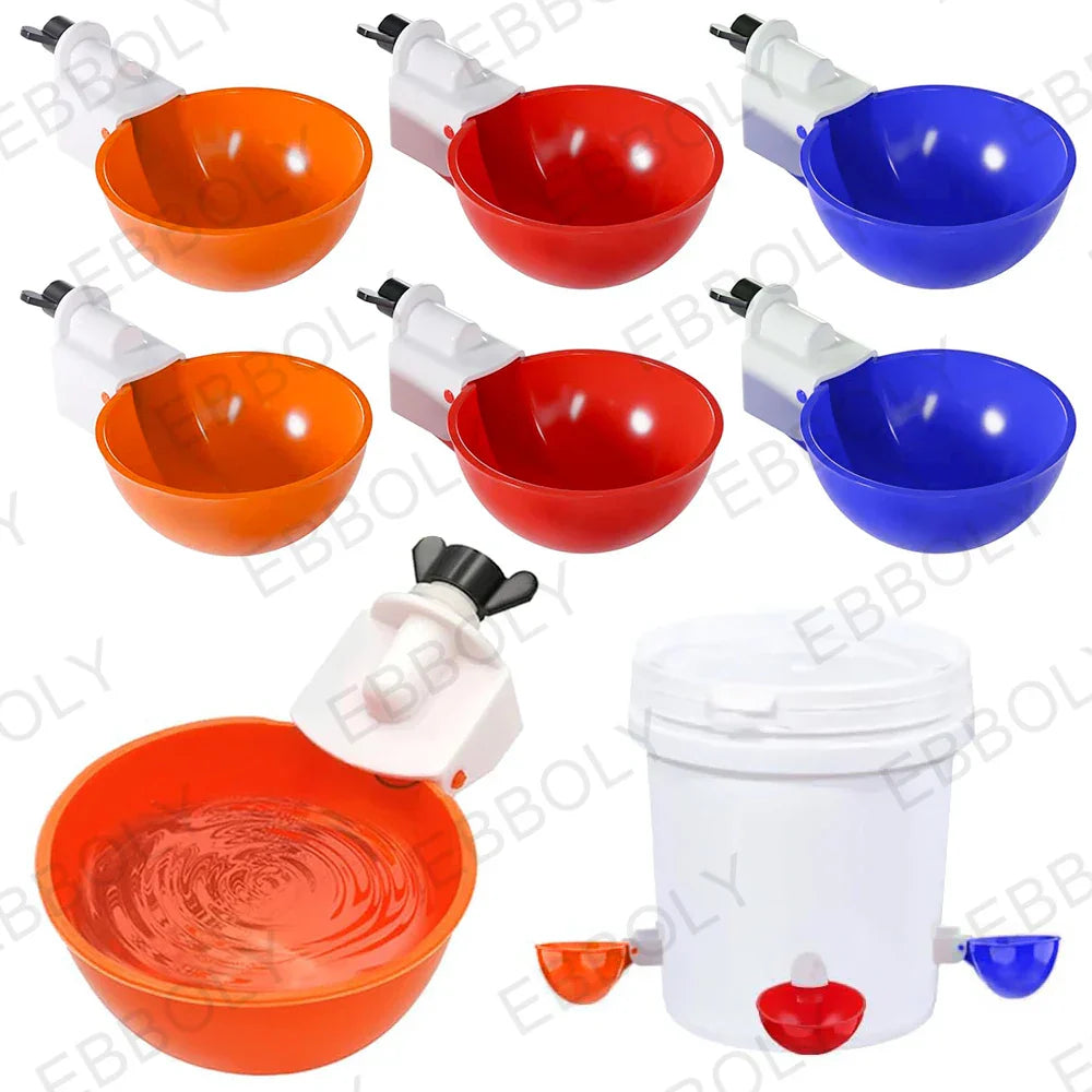 12/20/30PCS Automatic Chicken Water Feeder Drinking Cups Poultry
