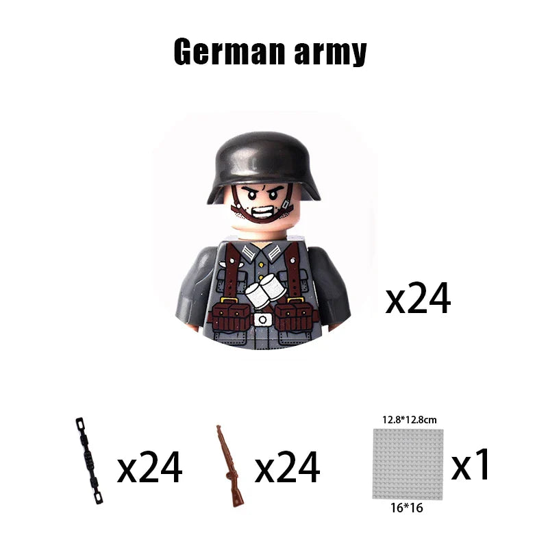 New WW2 Military Building Block Germany US British