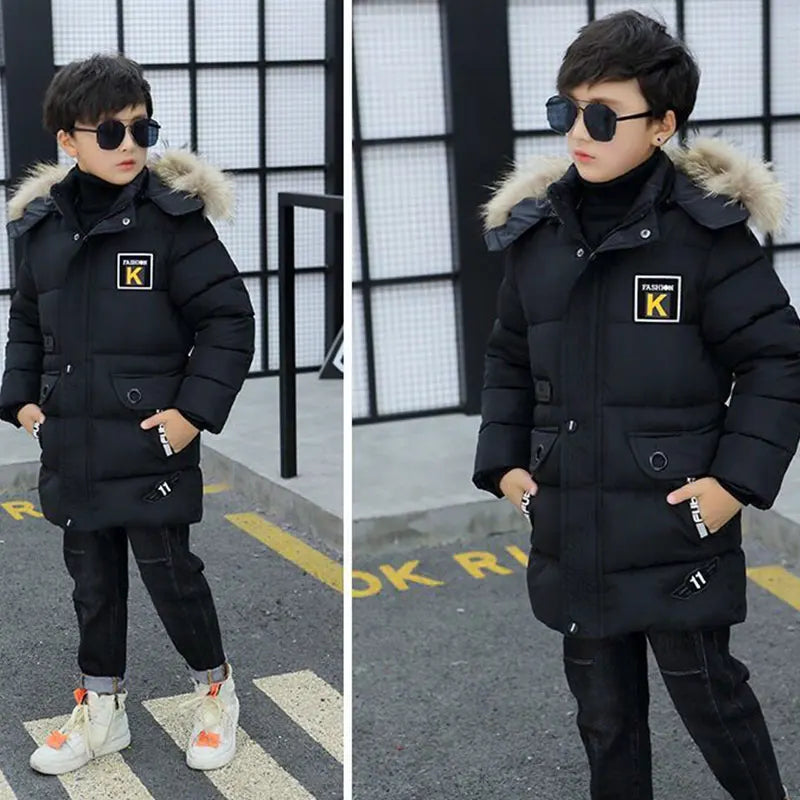 New 2024 Kid Winter Jacket A Boy Park