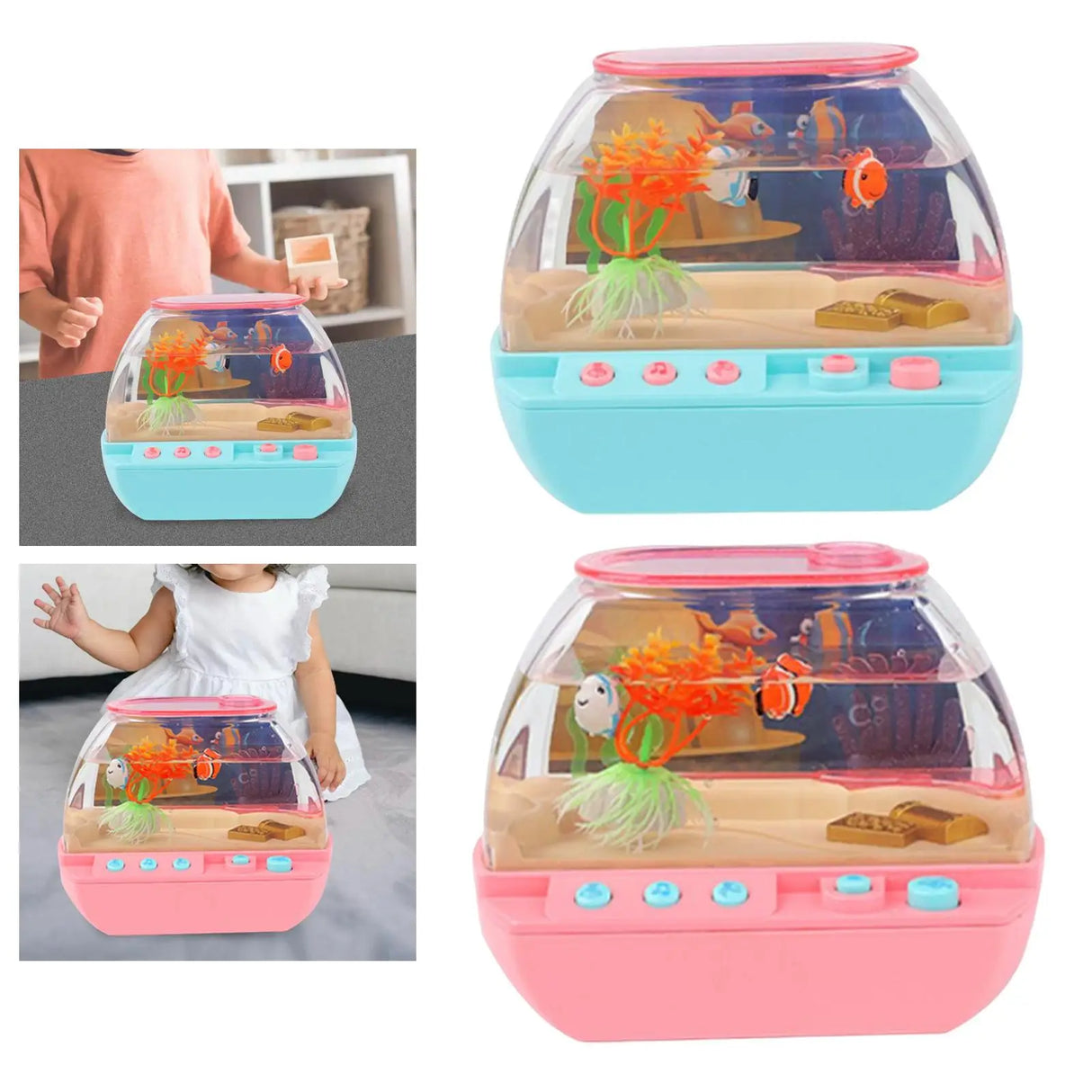 Aquarium Tank Decoration ,Cartoon with Music with Moving