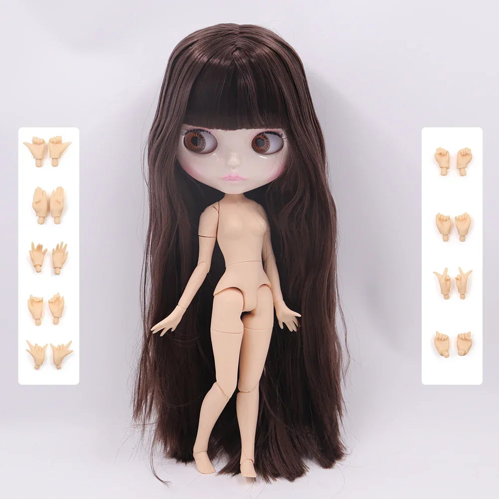 ICY DBS Blyth Doll 1/6 Joint Body 30CM BJD toys Natural shiny face with extra hands AB DIY Fashion Dolls girl gift
