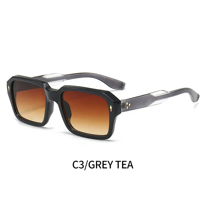 New Trendy Square Red Sunglasses Women Brand Designer