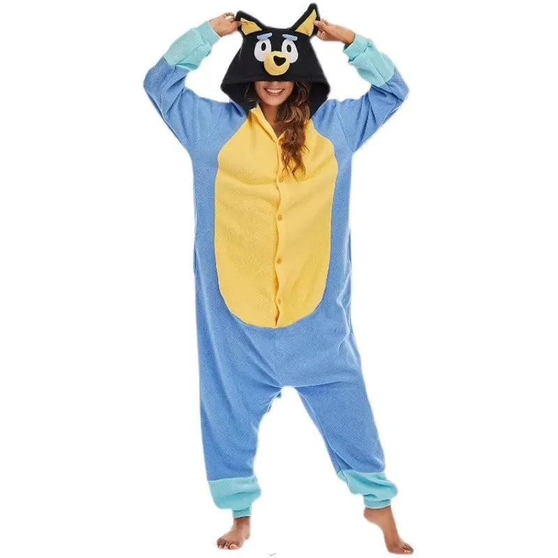 Cosplay Bluey Bingo Cartoon Adult Jumpsuit Padded Halloween