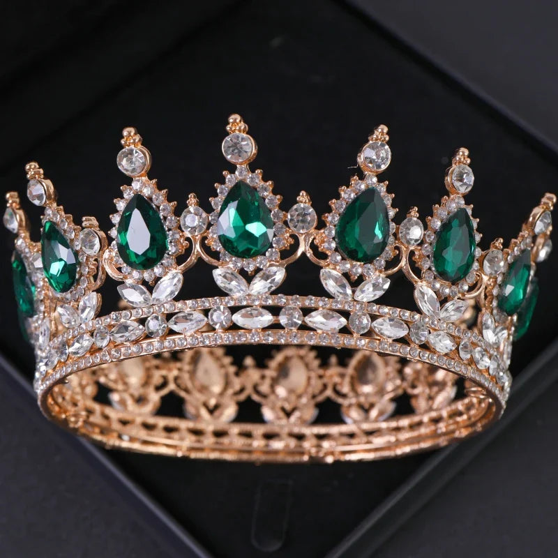 Baroque Crystal Tiaras And Crowns Rhinestone Prom Diadem