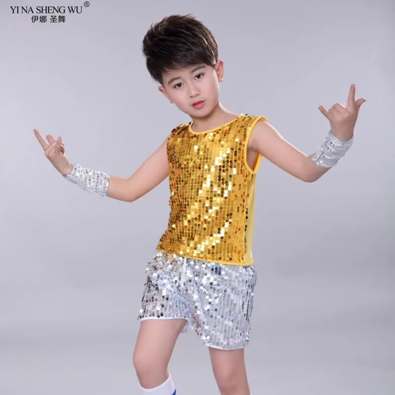 Children's Jazz Dance Suits Children's Day Sequined Costumes