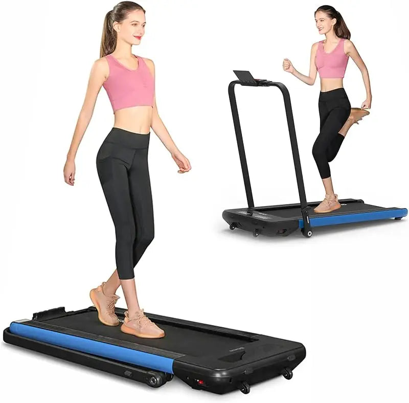 BiFanuo 2 in 1 Folding Treadmill, Under Desk Smart Walking Pad, Installation-Free,Compact FoldableTreadmill for Home/Office Gym