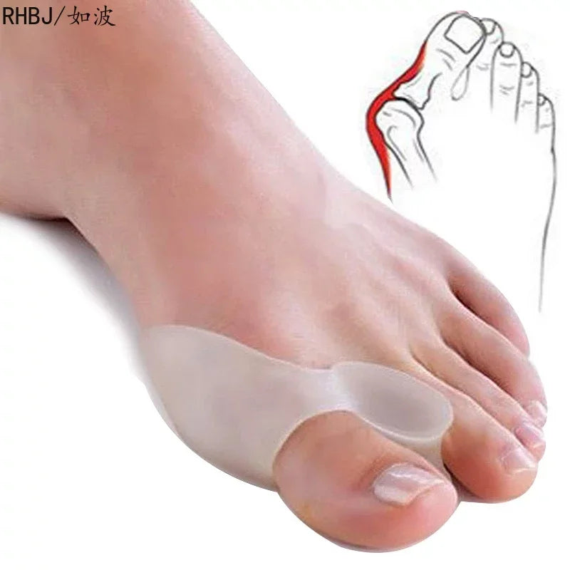 2Pcs Silicone Gel Thumb Corrector Bunion Foot Toe