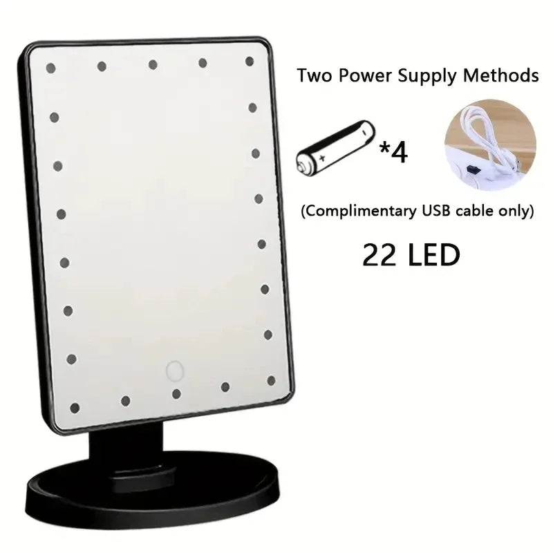 1pc-LED desktop night light makeup mirror desktop 360