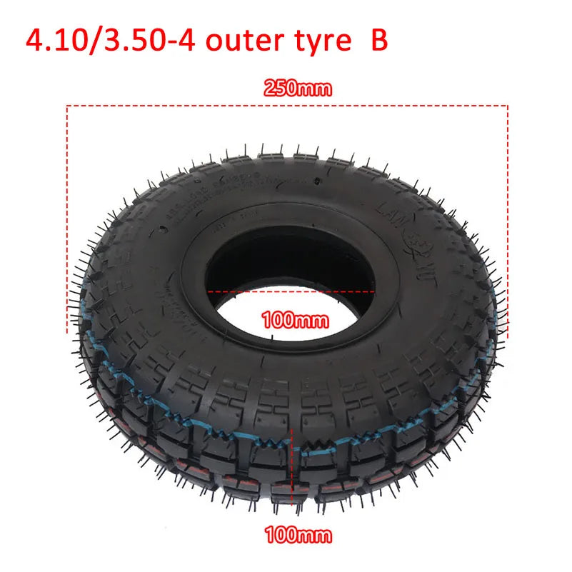 4.10/3.50-4 Tire & Inner Tube for Electric Tricycles & Scooters