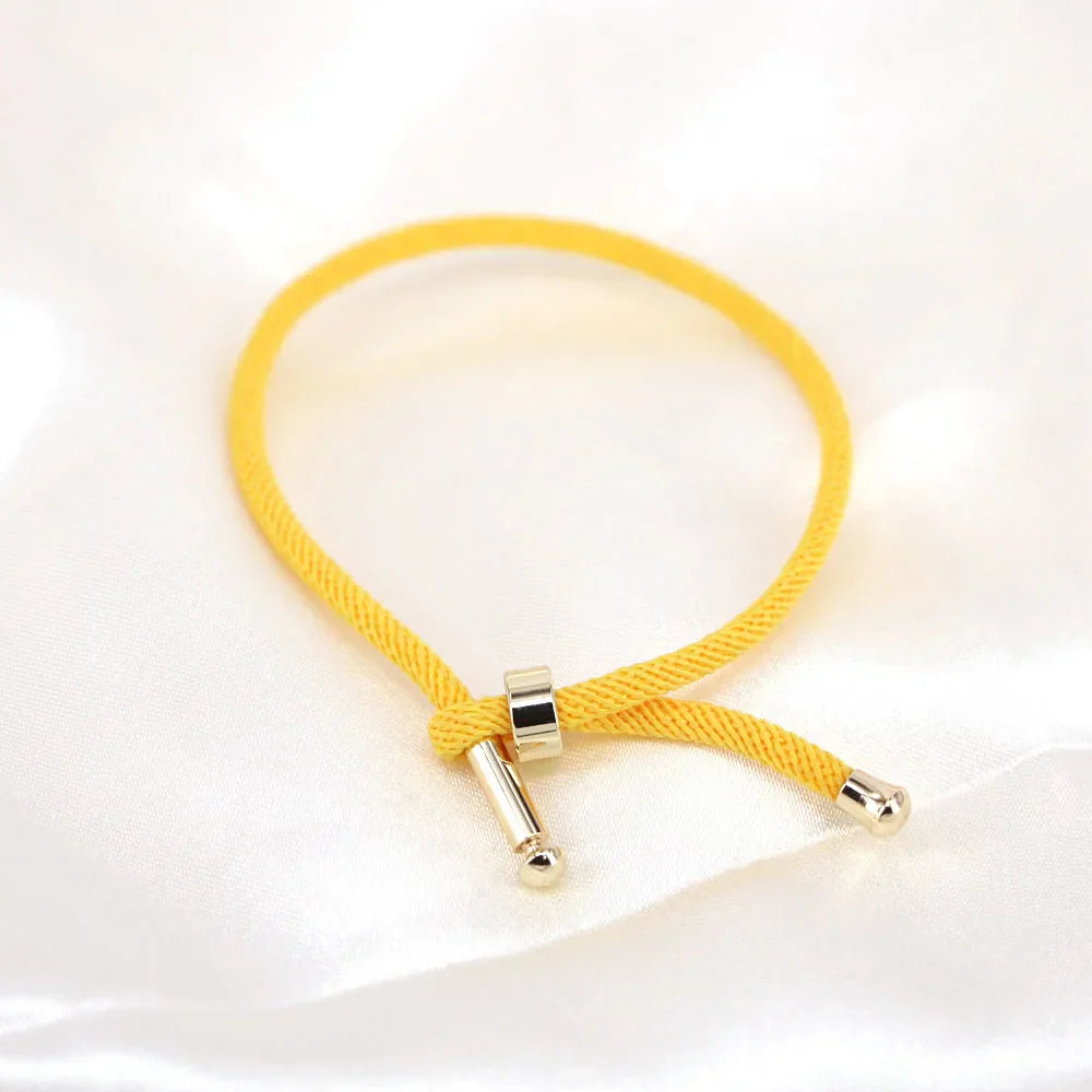 50PCS, Colorful Thread Rope Couple Bracelet Gold Copper