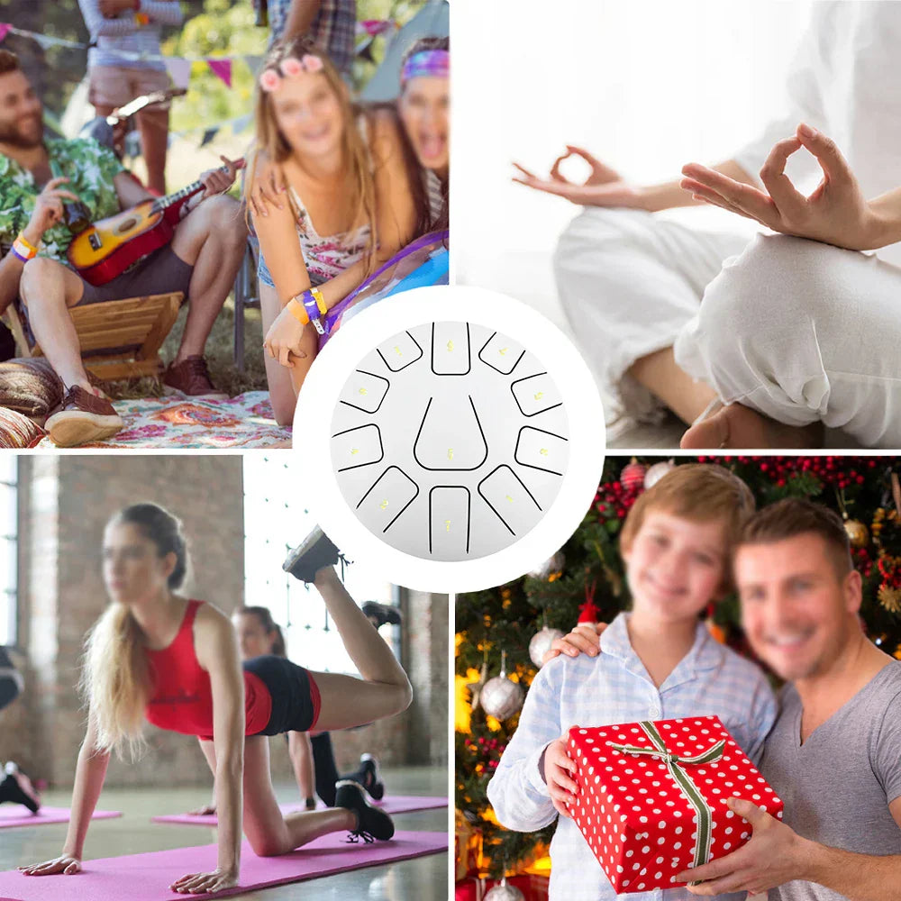 8 Inch Steel Tongue Drum 11 Notes Handpan