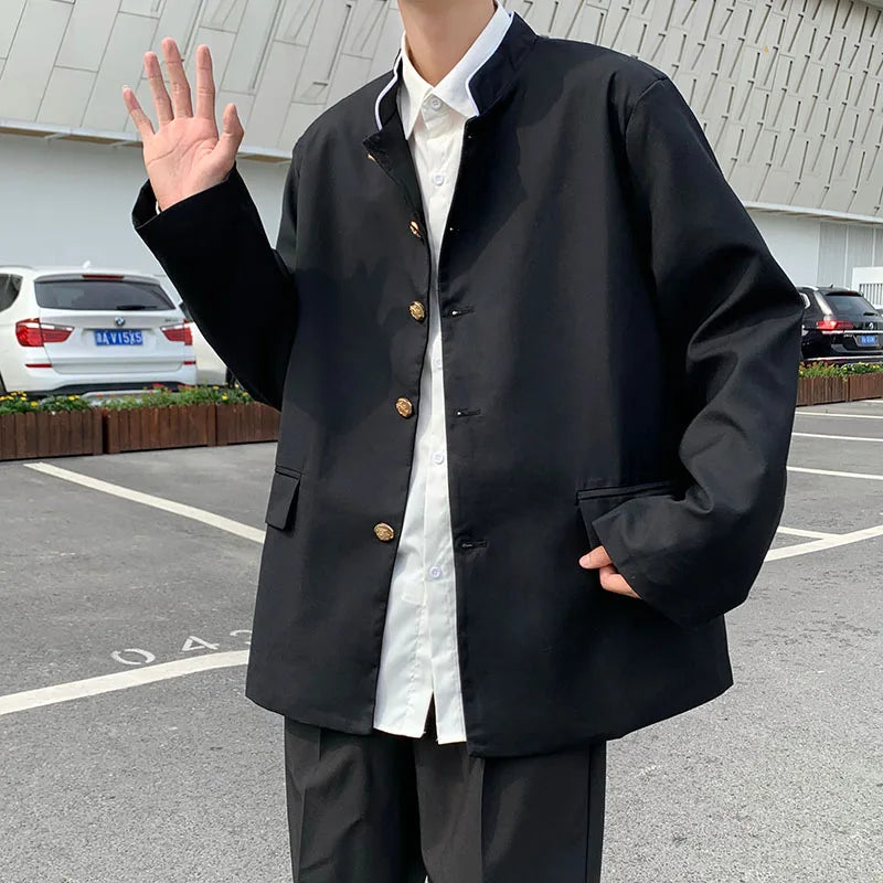 Japanese College Uniform Jacket Stand-up Collar Suit Jacket
