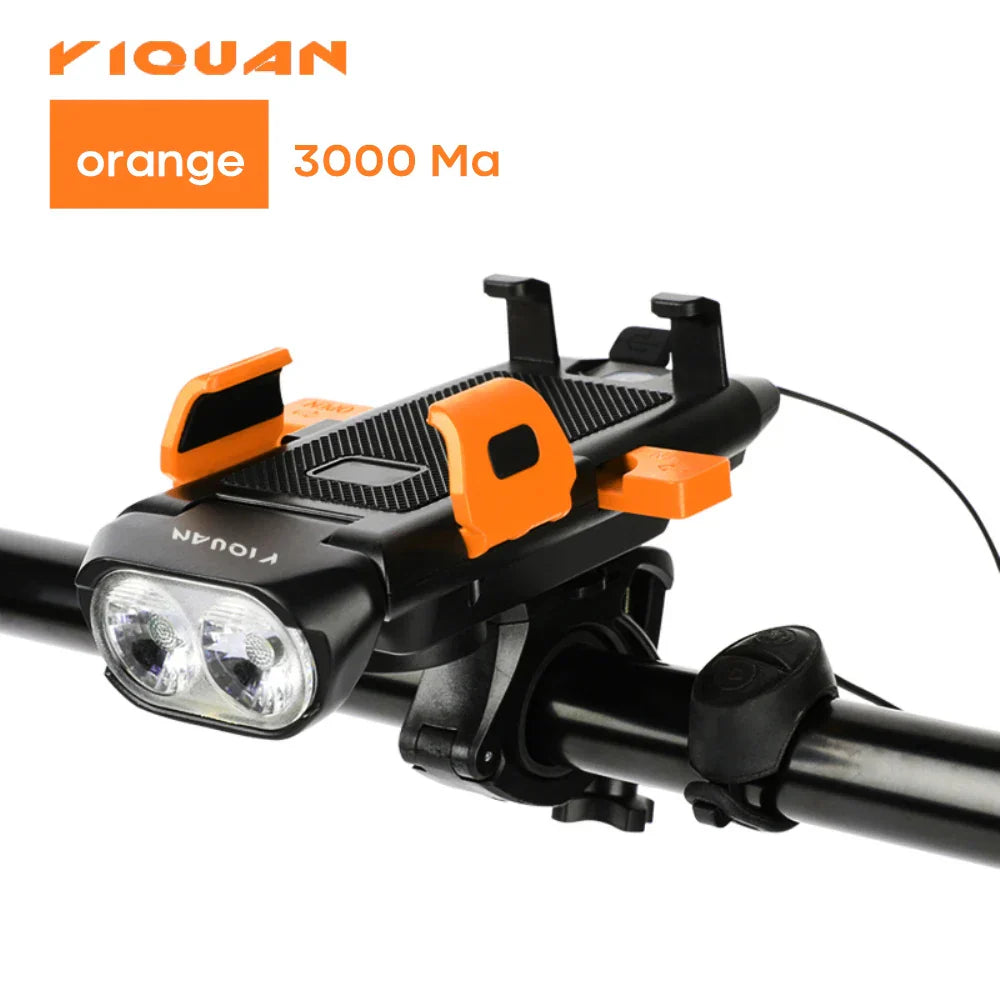 Multi-Function 4 in 1 Light Flashlight Bike Horn