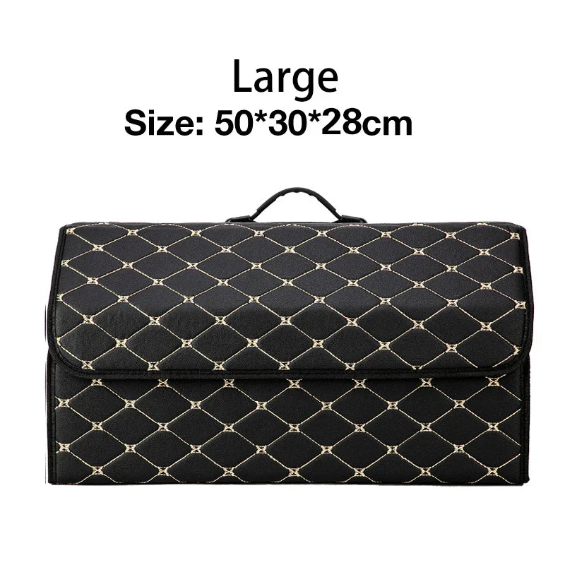Car Storage Boxes Folding Auto Organizer Box PU