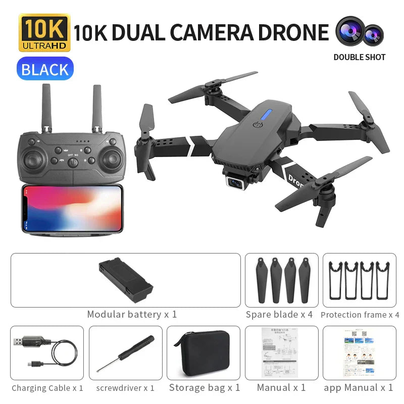 E88 Pro Drone 10K Camera Ultra HD Dual