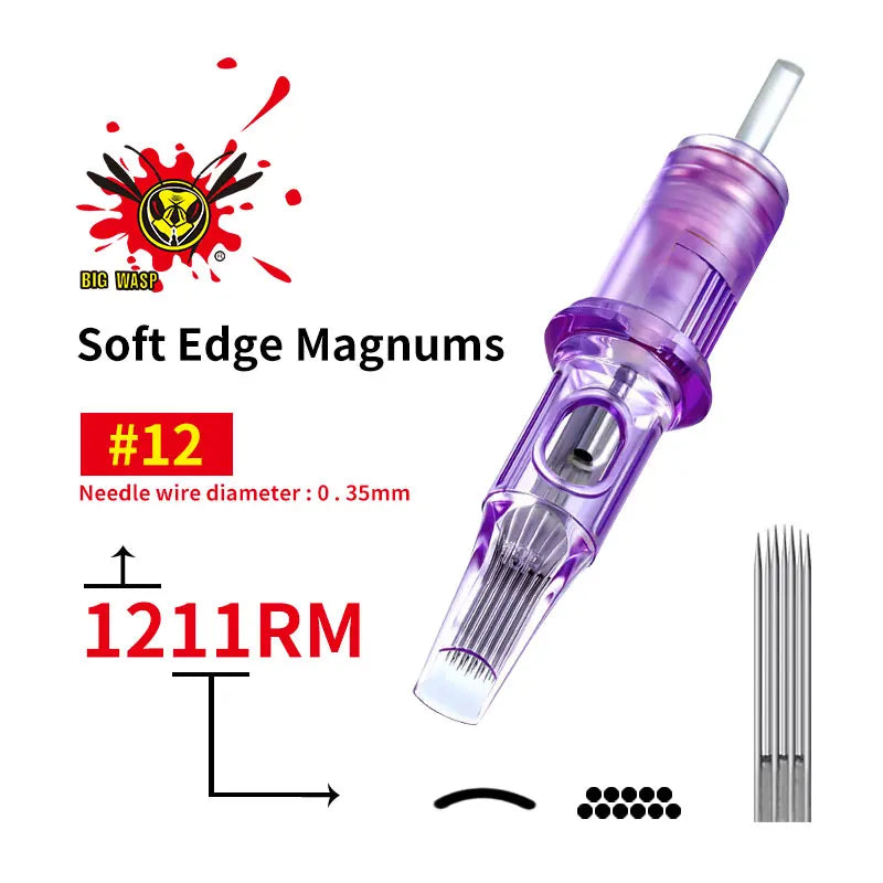 BIGWASP Purple Cartridge Tattoo Needles RM Professional Disposable