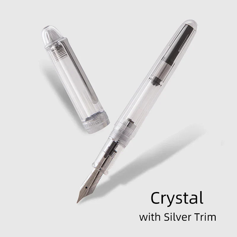 Natami Fountain Pen Fine Nib Transparent Clear Ink