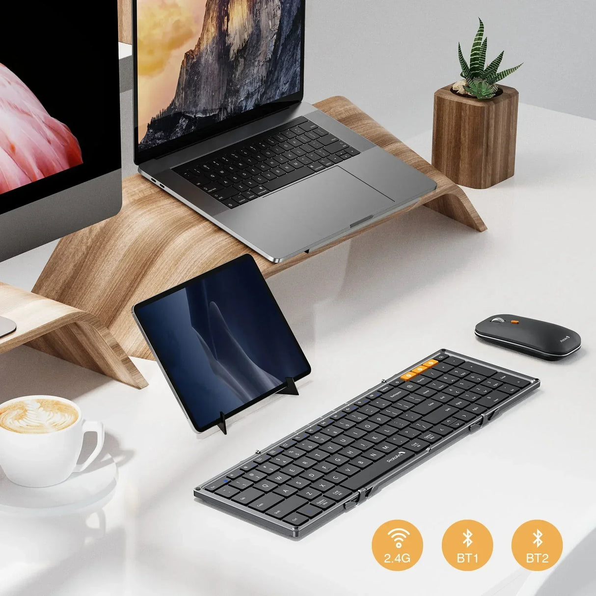 ProtoArc XKM01 Tri-Fold Bluetooth Wireless Keyboard and Mouse