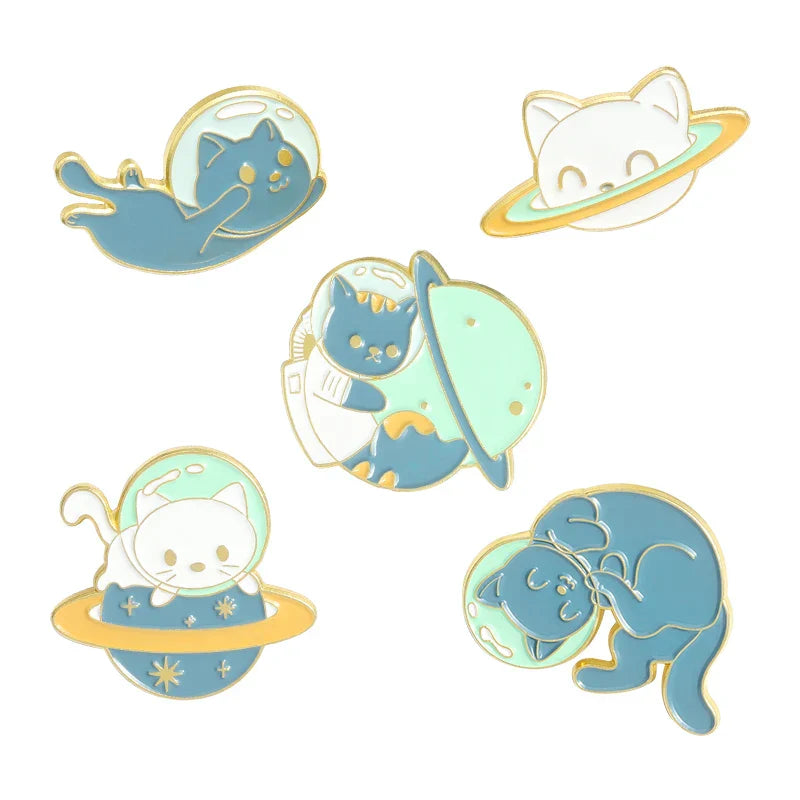 Outdoor Natural Scenery 3-6pcs/set Enamel Pins Custom Cosmic Mountains Travel Brooches Lapel Badges Jewelry Gift for Friends