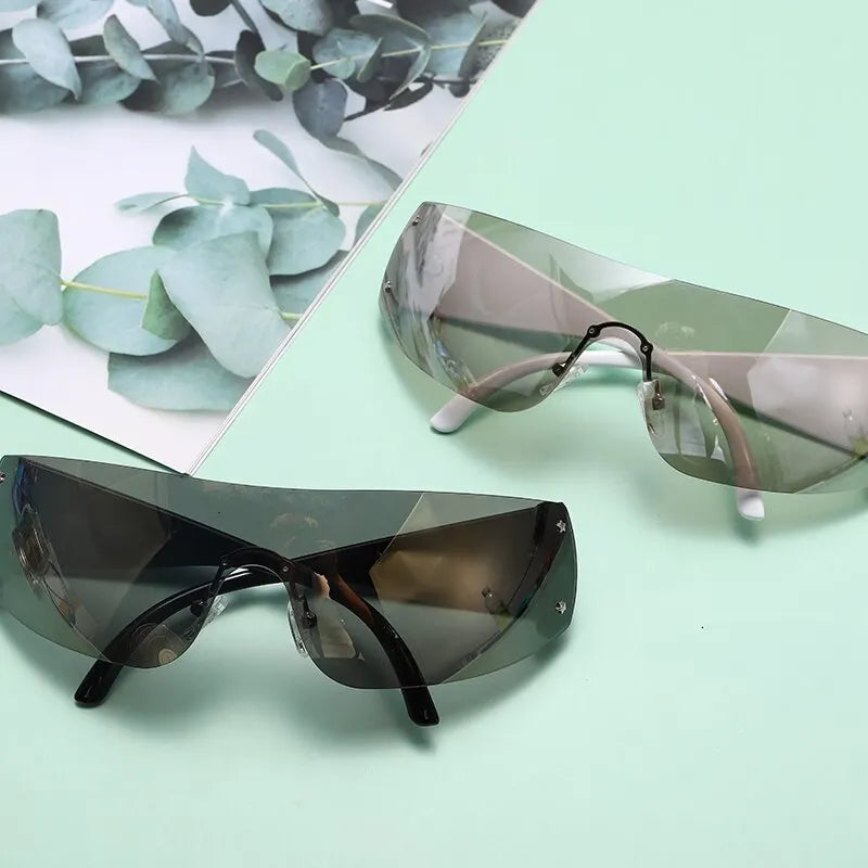 New Punk One Piece Sunglasses 2000 S Women