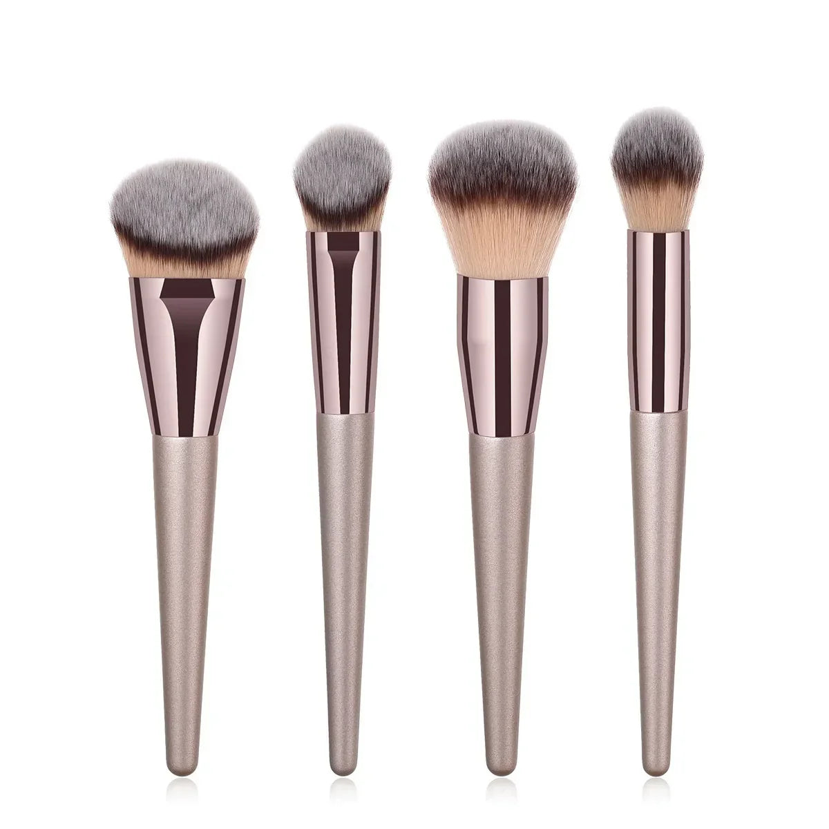 4/10Pcs Champagne Makeup Brushes Set For Cosmetic Foundation