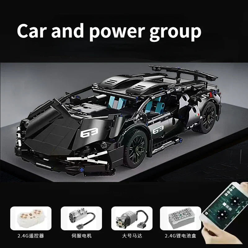 PCS Technology 1:14 Supercar building blocks Assemble brick