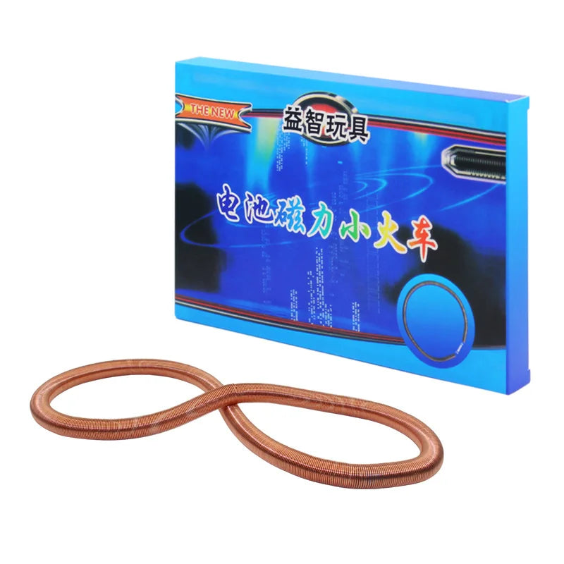 Student science experiment electromagnetic power train children's science