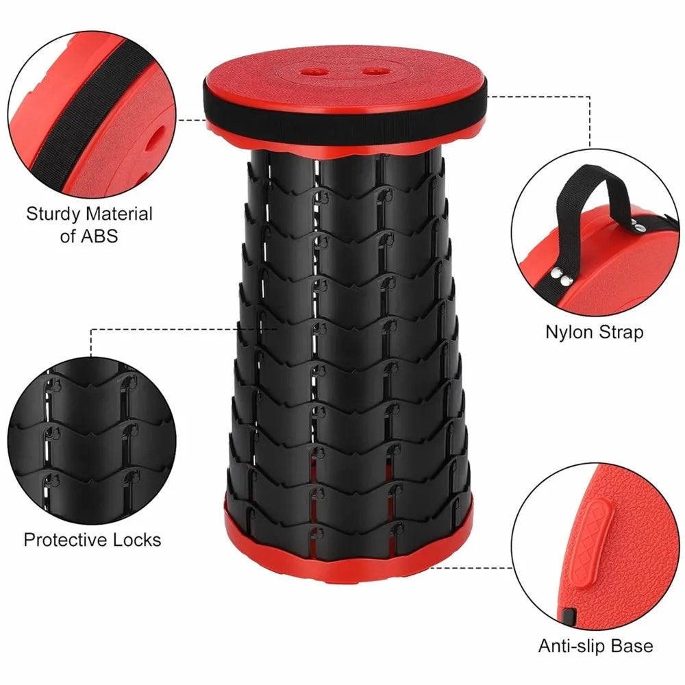 Portable Folding Telescopic Stool Lightweight Plastic Subway Queuing