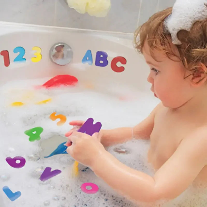 36Pcs/Set Alphanumeric Letter Bath Toy 3D Puzzle Baby