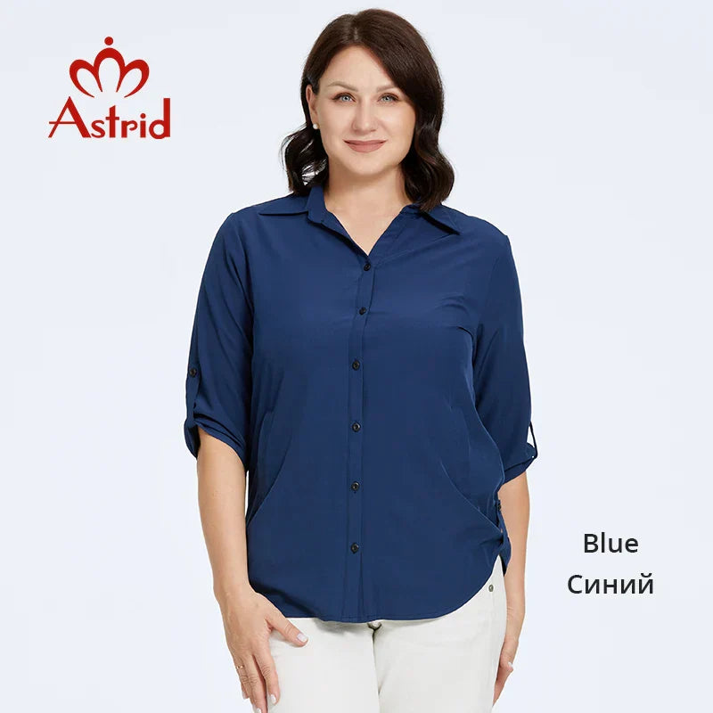 Astrid Autumn Womens Shirt Blouses 2023 Elegant Office