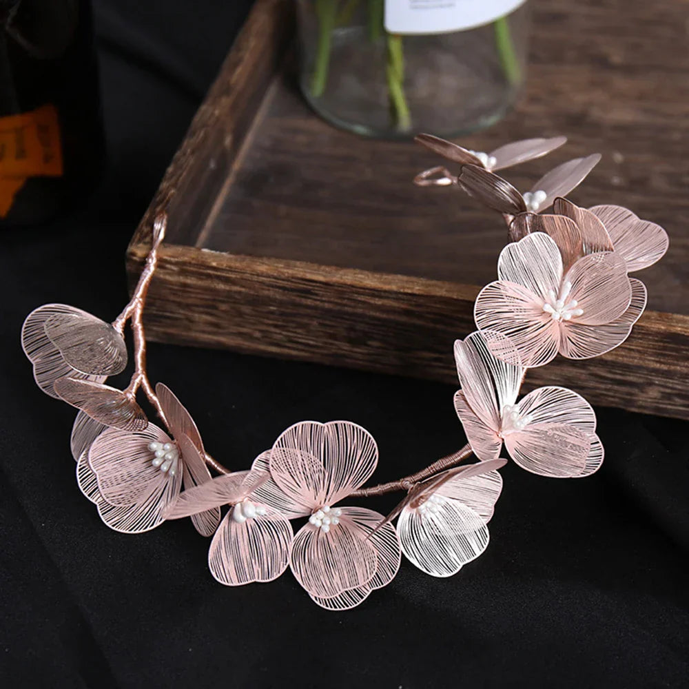 Flower Wedding Hair Accessories Hairband Bride Tiaras For