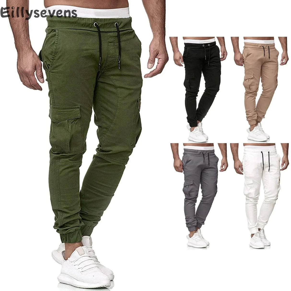 Cargo Pants Mens Multiple Pocket Sports Jogging Trousers