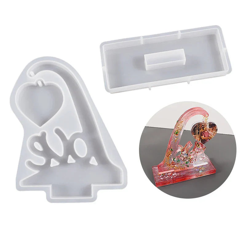 Christmas Tree Silicone Mold Hanging Photo Frame Moulds