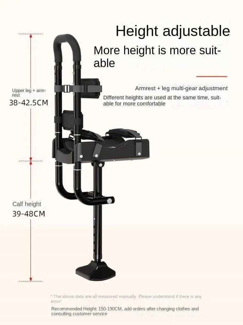 Single-Leg Telescoping Assisted Walking Stick Crutch Support-Free Knee