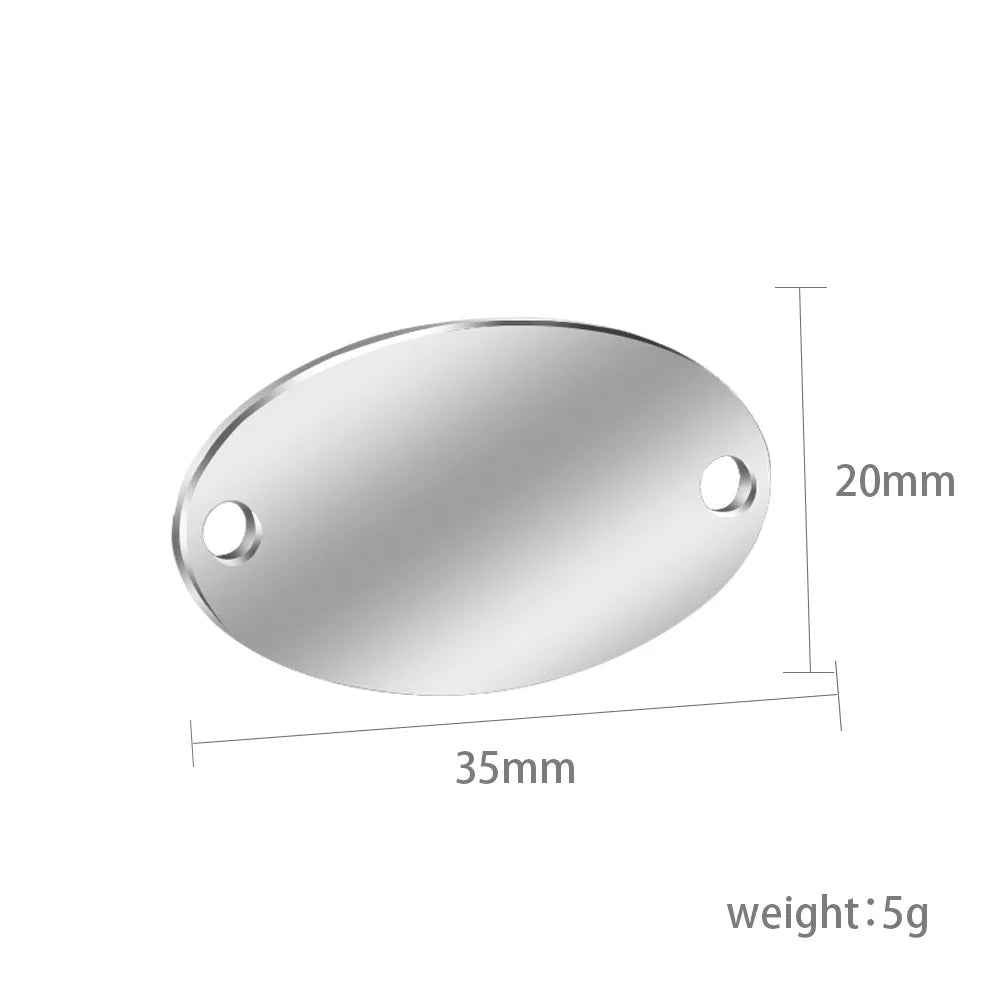 50pcscustom your logo or designLaser Engraved clothing label14x6mm