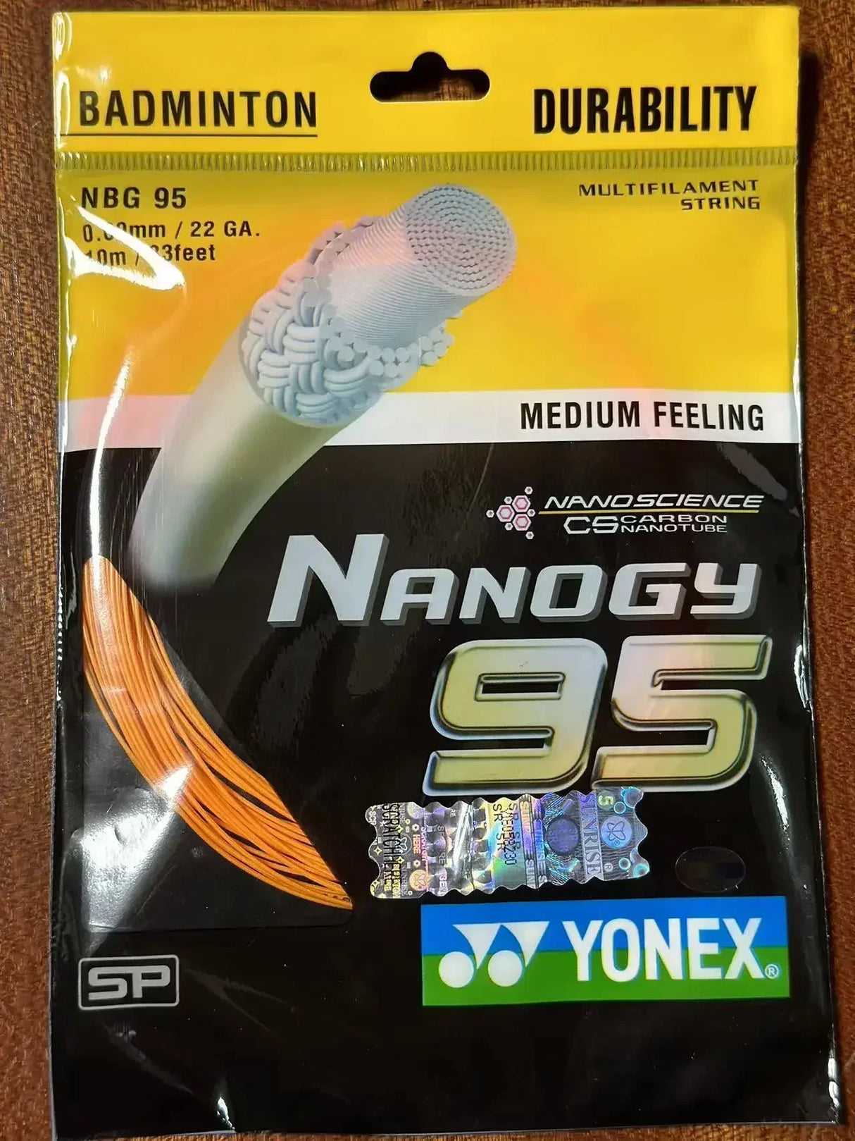 YONEX Badminton String Yonex BG95(0.69mm)NBG95 badminton Racket String BG95 Nanogy for Medium Feeling