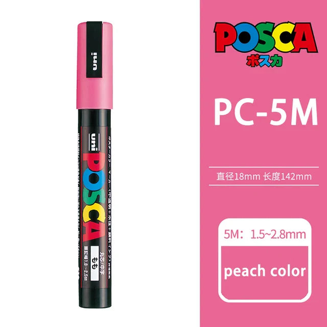 39 Colors Uni Posca PC-5M Paint Marker,1.8-2.5mm Medium