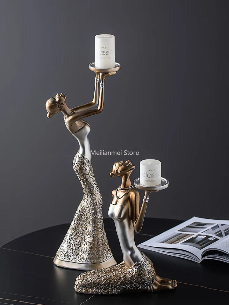 Nordic home decoration Gold candle holder Living Room
