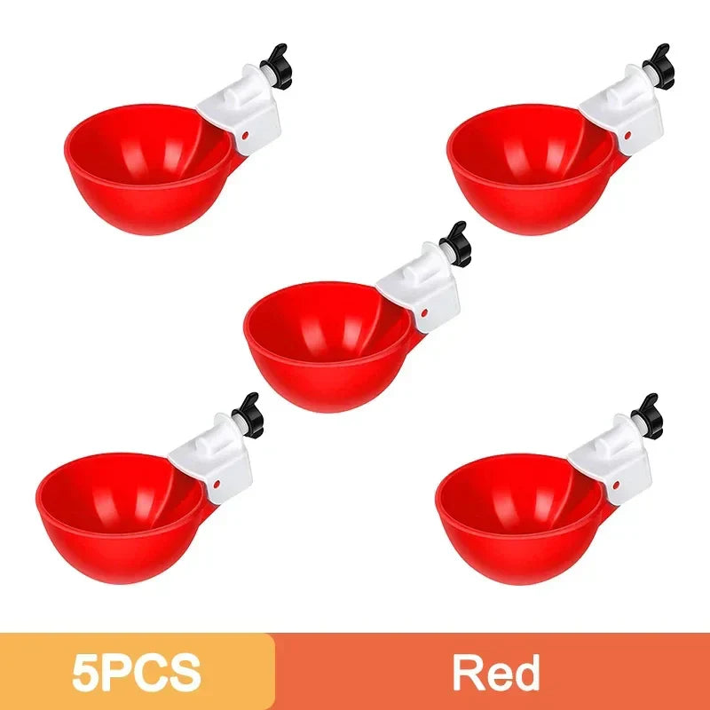 5/10PCS Automatic Chicken Water Feeder Drinking Cups Poultry