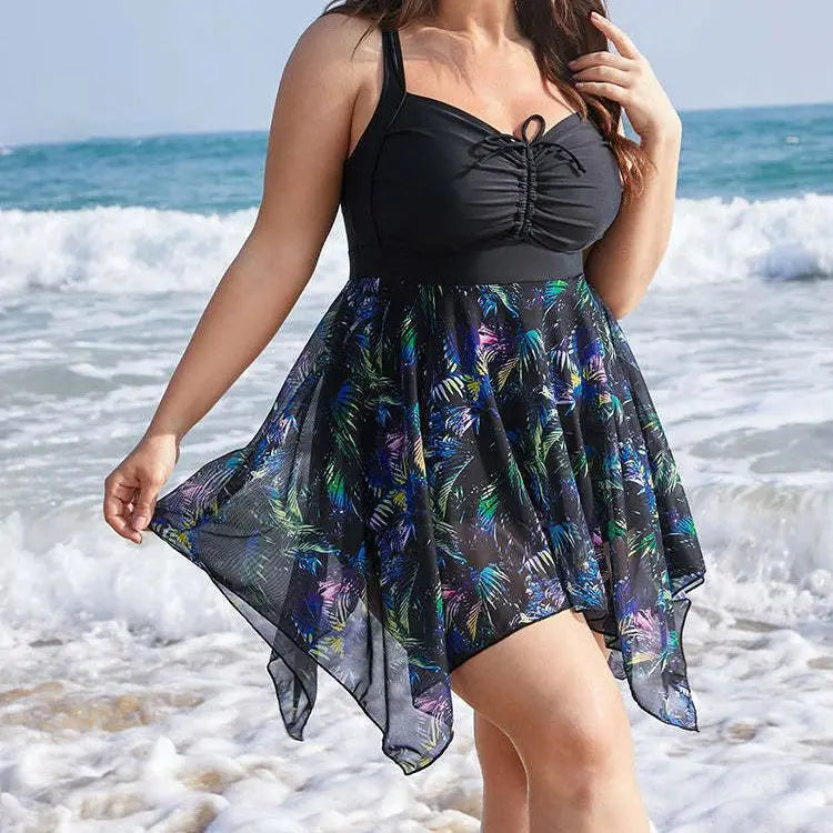 Womens Plus Size One Piece Swimsuit Tummy Control