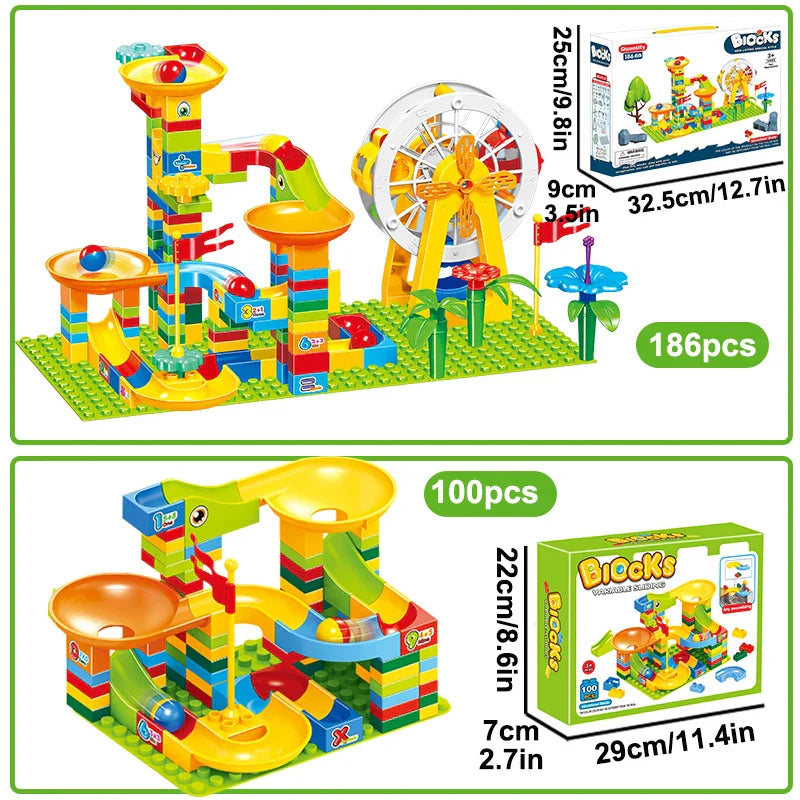 Big Size Blocks Marble Race Run Particle Scenes