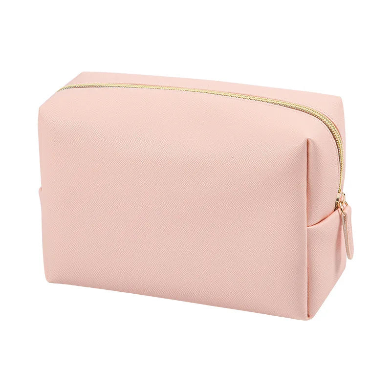 Personalized Embroidery Makeup Bag Portable PU Saffiano Leather