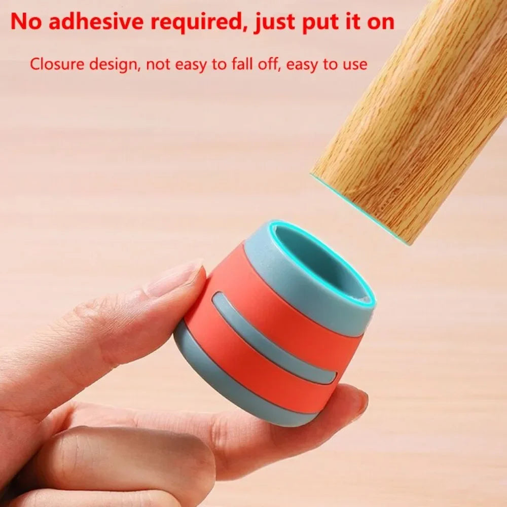 4PCS Silicone Table Chair Foot Cover Non-slip Furniture