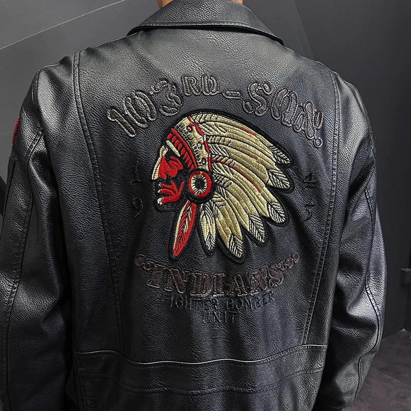 2023 New Casual Motorcycle Windbreaker Zip Lapel Collar