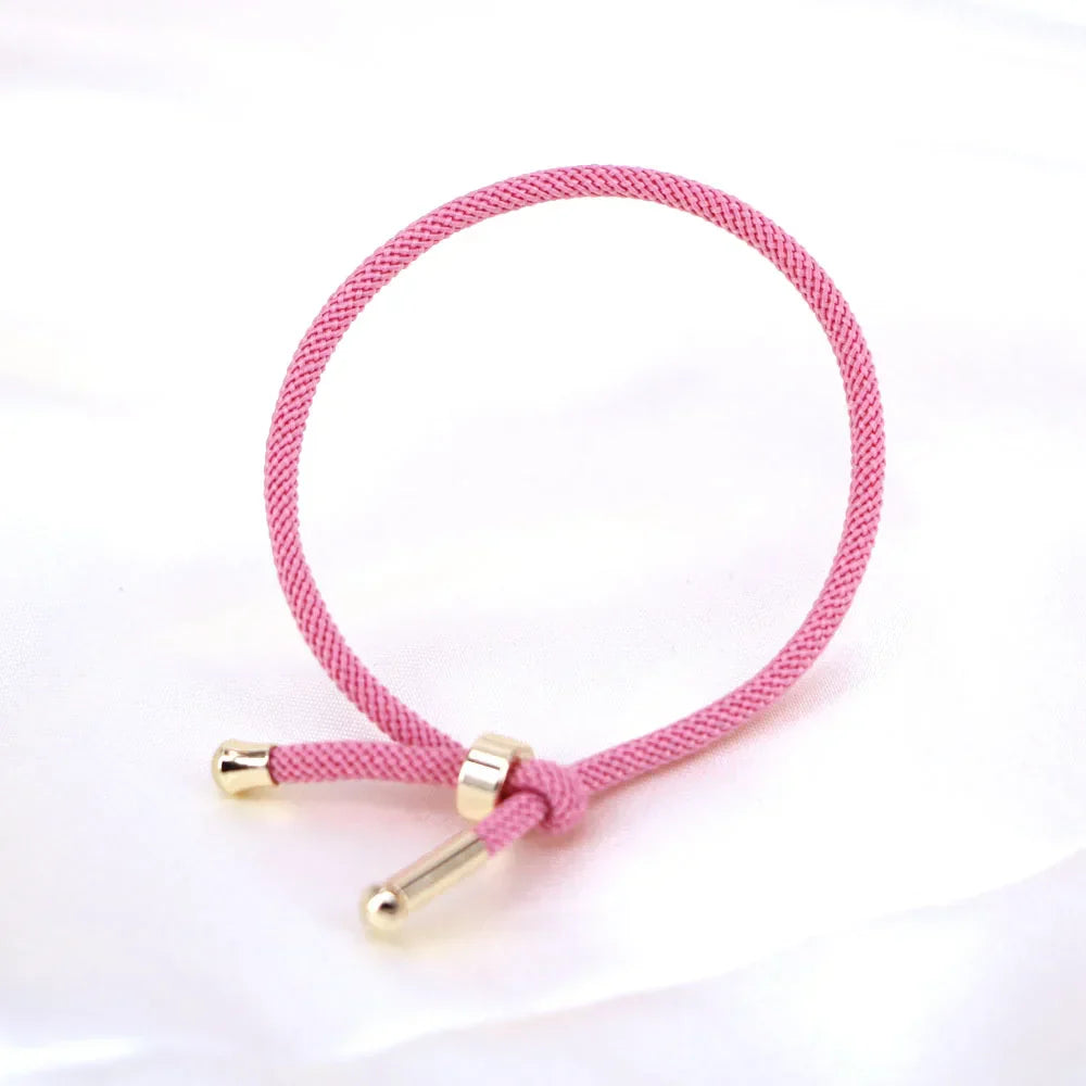 50PCS, Colorful Thread Rope Couple Bracelet Gold Copper